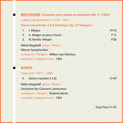 Orchestre des Concerts Lamoureux/Christoph Willibald GLUCK/Hans Rosbaud/Leopold SimoneauMilestones of a Piano Legend: Nikita Magaloff, Vol. 4