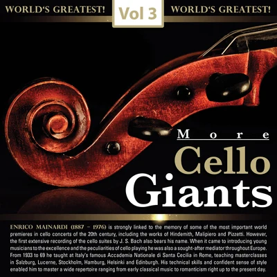 Enrico MainardiMore Cello Giants, Vol. 3