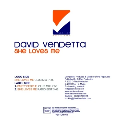 David VendettaShe Loves Me Party People