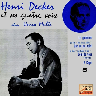 Henri DeckerJack ElliottJacqueline FrançoisVintage French Song Nº 101 - EPs Collectors, "Le Gondolier"