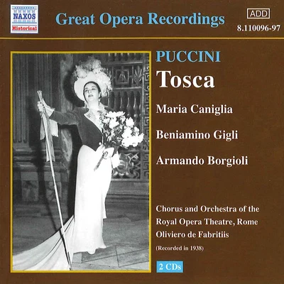 Oliviero De FabritiisFedora BarbieriRome Opera House OrchestraFranco CorelliPUCCINI: Tosca (Gigli, Caniglia) (1938)