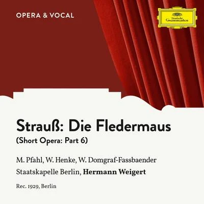 Waldemar Henke/Vera Schwarz/Lizzi Waldmüller/Maria Reining/Gustaf Gründgens/Hans Holt/Marcel Wittrisch/Richard Tauber/Unknown Artist/Kurt GerronStrauss: Die Fledermaus: Part 6