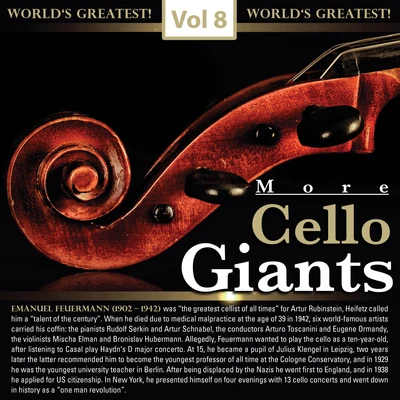 Emanuel FeuermannMore Cello Giants, Vol. 8 (Live)