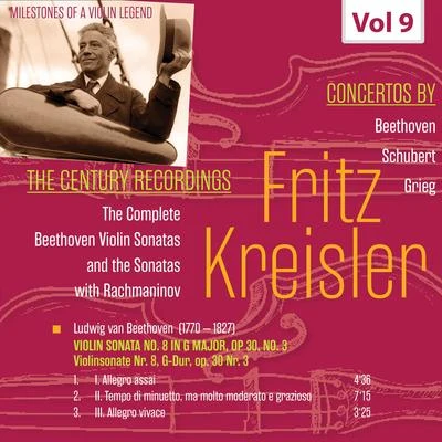 Fritz Kreisler/Maurice Ravel/Johann Pachelbel/Marie-Claire Jamet/Marielle Nordmann/PHILHARMONIA ORCHESTRA/Pyotr Ilyich Tchaikovsky/Michael Tilson Thomas/Jean-Pierre Rampal/St. Abibas Classical OrchestraMilestones of a Violin Legend: Fritz Kreisler, Vol. 9