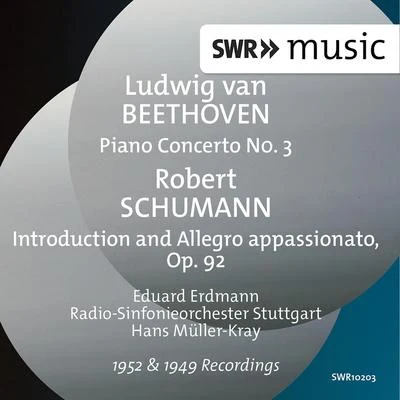 Radio-Sinfonieorchester Stuttgart des SWR/Hans Müller-Kray/Gaspar CassadóSchumann: Introduction & Allegro appassionato, Op. 92 - Beethoven: Piano Concerto No. 3 in C Minor, Op. 37