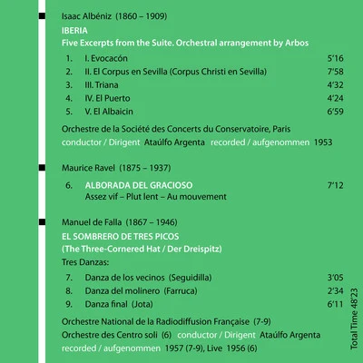 Orchestre De La Société Des Concerts Du Conservatoire/Hans Rosbaud/Rolando PaneraiMilestones of a Conductor Legend: Ataúlfo Argenta, Vol. 5