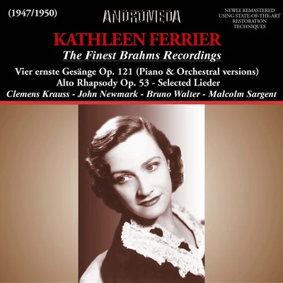 Kathleen FerrierBRAHMS, J.: Vocal Music (The Finest Brahms Recordings) (Ferrier) (1947-1950)