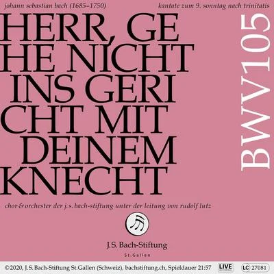 Orchester der J.S. Bach-StiftungBachkantate, BWV 105 - Herr, gehe nicht ins Gericht mit deinem Knecht