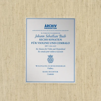 Karl Richter/Johannes Koch/Hans-Martin LindeBach, J.S.: Sonatas for Violin and Harpsichord BWV 1014-1019