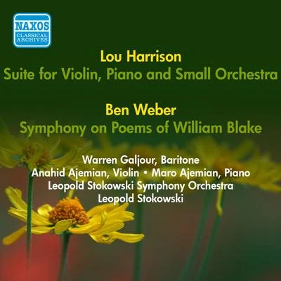 斯托科夫斯基NEW PHILHARMONIA ORCHESTRAHARRISON, L.: Suite for Violin, Piano and Small OrchestraWEBER, B.: Symphony on Poems of William Blake (Stokowski) (1952)