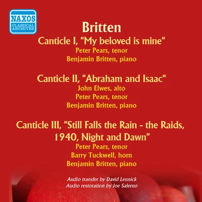 Sir Peter PearsBRITTEN, B.: Canticles I-III (Pears, Elwes, Tuckwell, Britten) (1961)