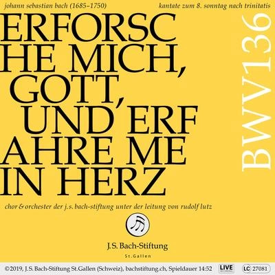 Chor der J.S. Bach-StiftungErforsche mich, Gott, und erfahre mein Herz, BWV 136: I. Erforsche mich, Gott, und erfahre mein Herz (Chor) (Live)