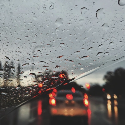 A Sudden Rainstormrain on umbrella